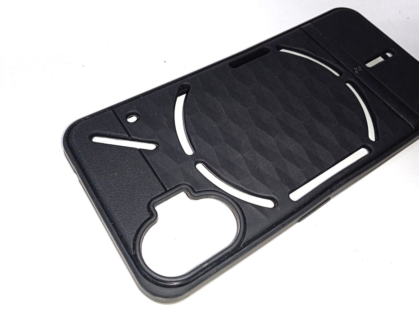 VAKIBO Parallax Design Black Coloured Made with Soft Rubber TPU Back Cover Case Camera Protection Ring Suitable for Nothing Phone 1