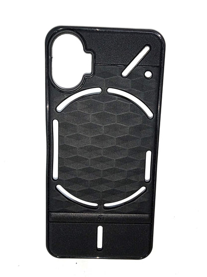 VAKIBO Parallax Design Black Coloured Made with Soft Rubber TPU Back Cover Case Camera Protection Ring Suitable for Nothing Phone 1