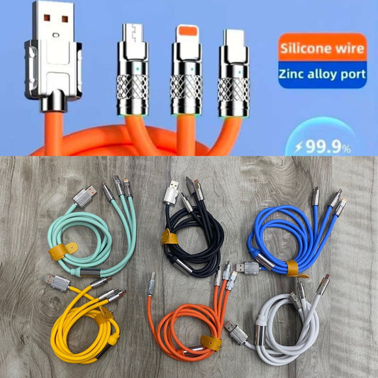 3IN1 Cable for Fast Charging With LED Light