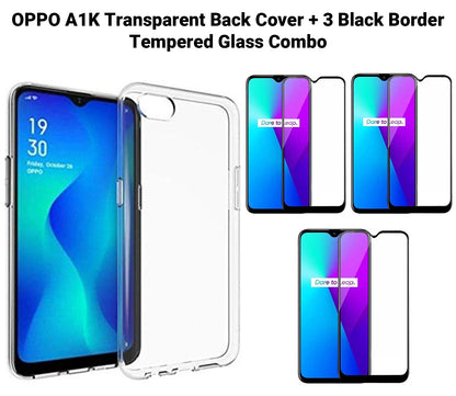 VAKIBO Super Premium Soft TPU Transparent Case With Dustplug,Side Grip,Corner Protection,lanyard Cuts,Camera Protection Suitable for Oppo A1K