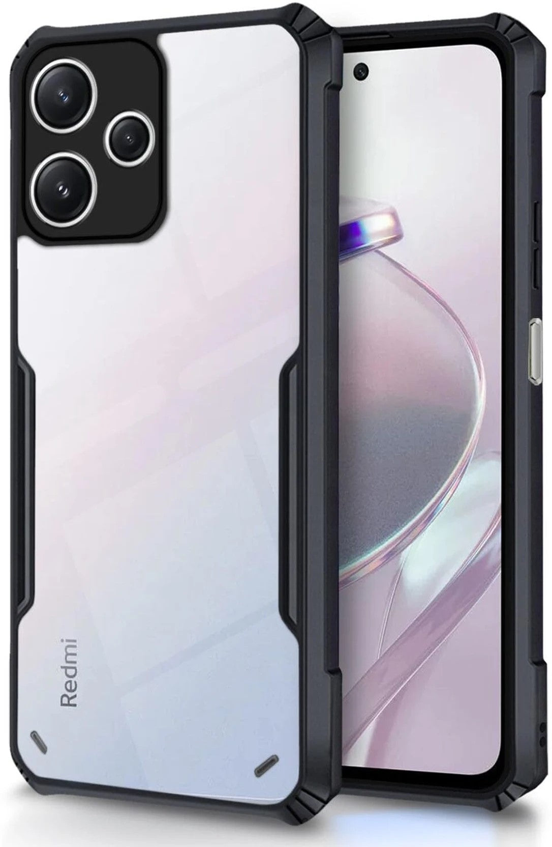 VAKIBO Best Selling Black and Transparent Coloured Made With Soft TPU and Acrylic Back Cover Case With 4 Corner and Camera Protection Suitable for Oppo A5 Pro