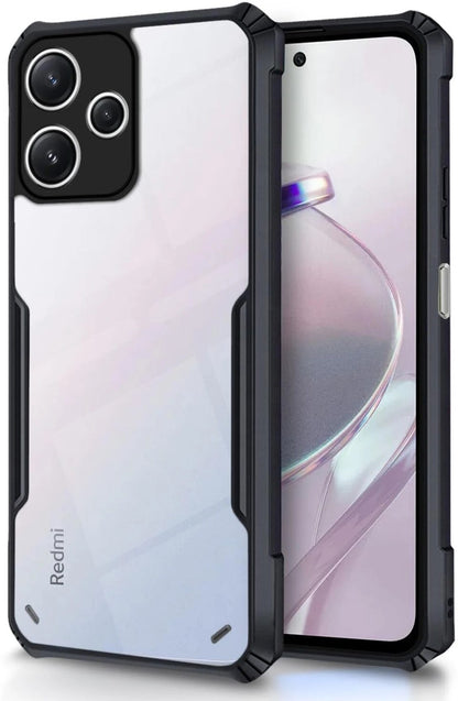 VAKIBO Best Selling Black and Transparent Coloured Made With Soft TPU and Acrylic Back Cover Case With 4 Corner and Camera Protection Suitable for Oppo A5 Pro