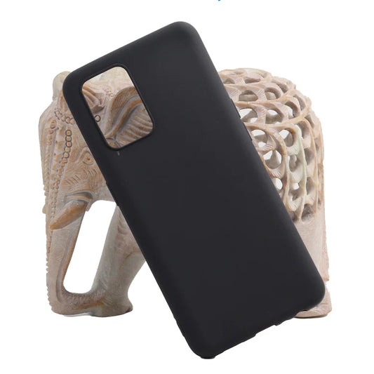 VAKIBO 1.2 MM Thick Black Coloured Soft TPU Rubber Back Cover Case With Camera Protection Ring Suitable for OPPO A54