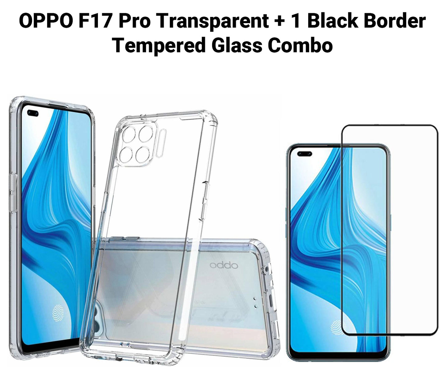 VAKIBO Super Premium Soft TPU Transparent Case With Dustplug,Side Grip,Corner Protection,lanyard Cuts,Camera Protection Suitable for Oppo F17 Pro