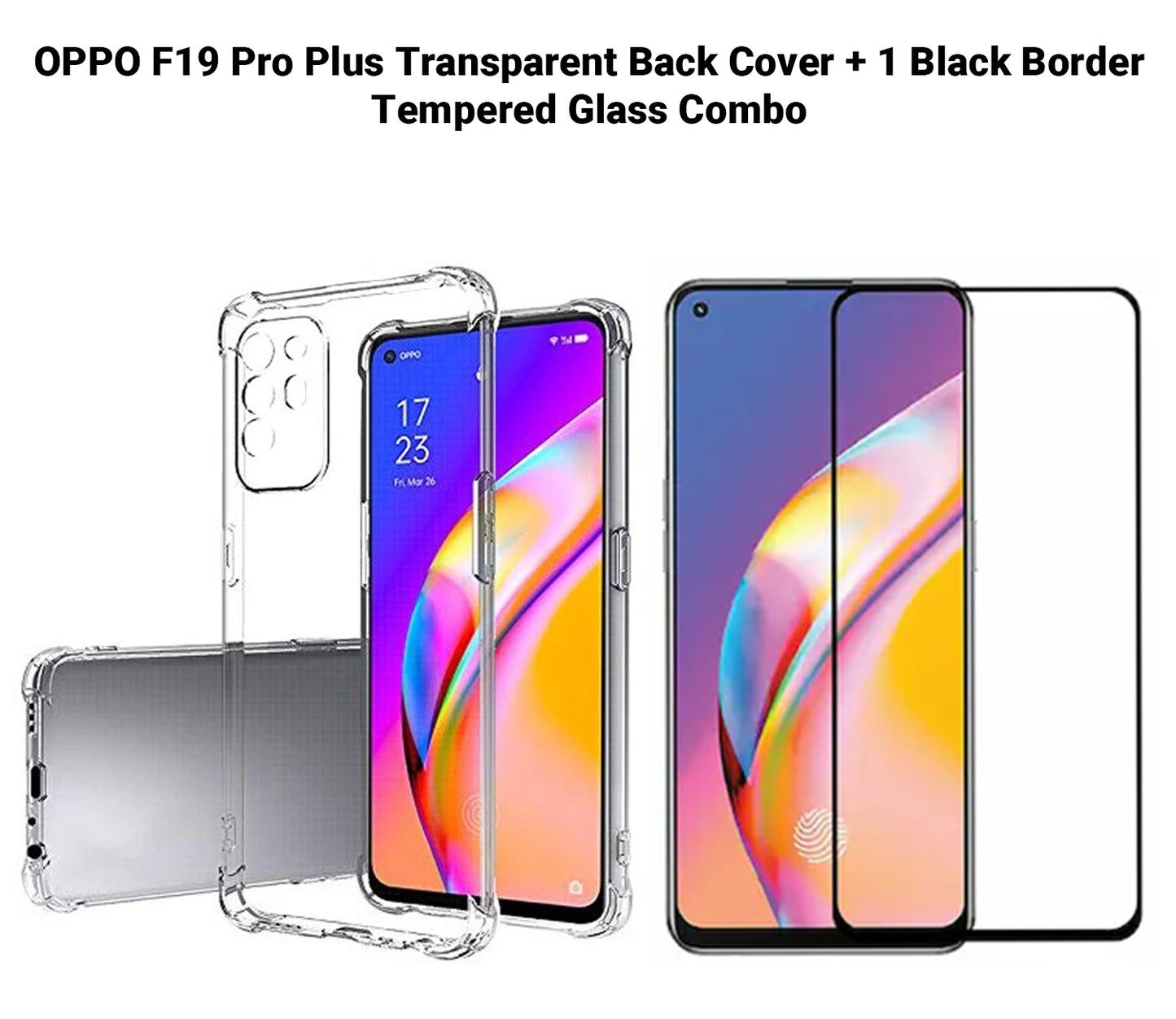 VAKIBO Super Premium Soft TPU Transparent Case With Dustplug,Side Grip,Corner Protection,lanyard Cuts,Camera Protection Suitable for Oppo F19 Pro Plus