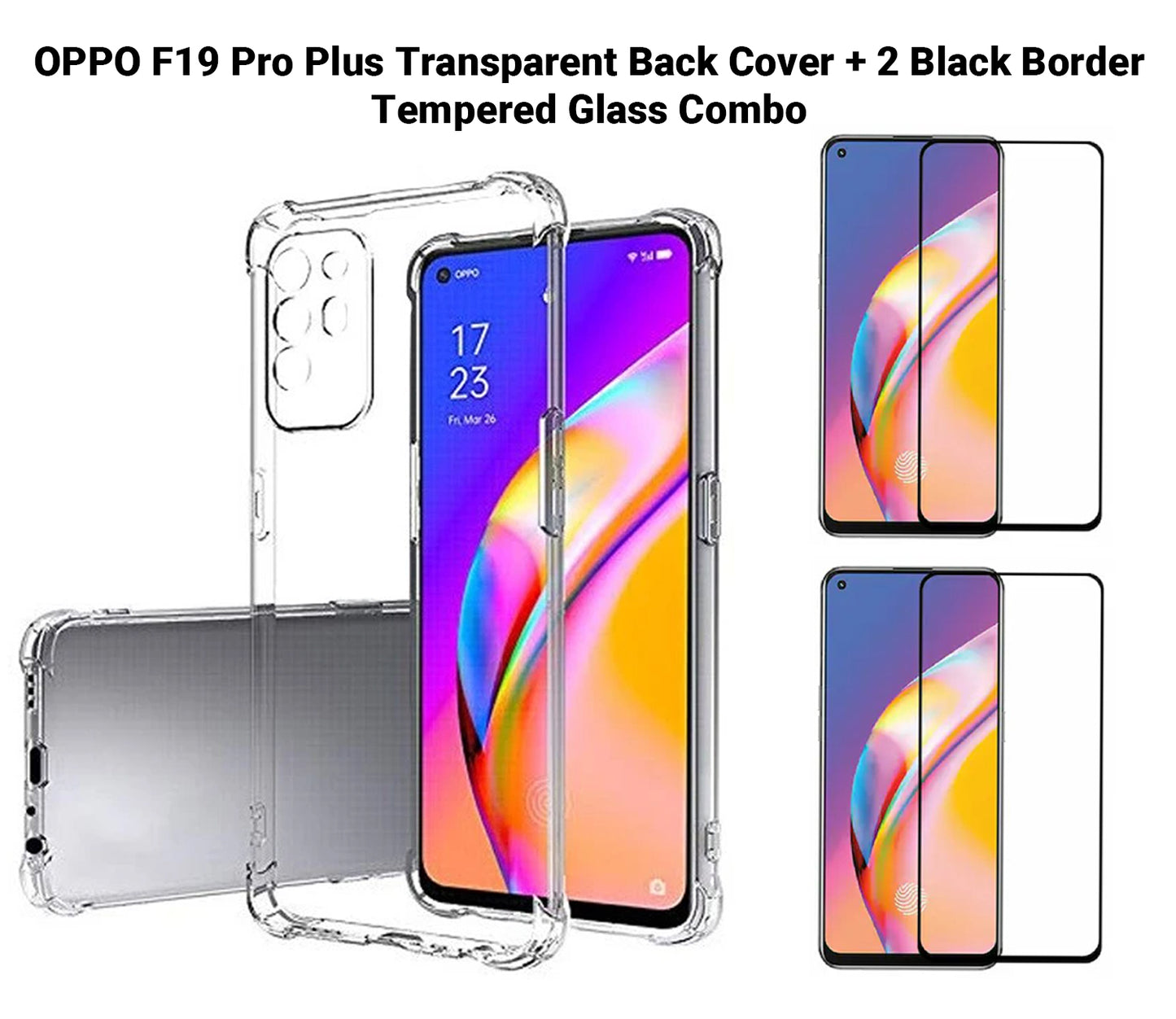 VAKIBO Super Premium Soft TPU Transparent Case With Dustplug,Side Grip,Corner Protection,lanyard Cuts,Camera Protection Suitable for Oppo F19 Pro Plus