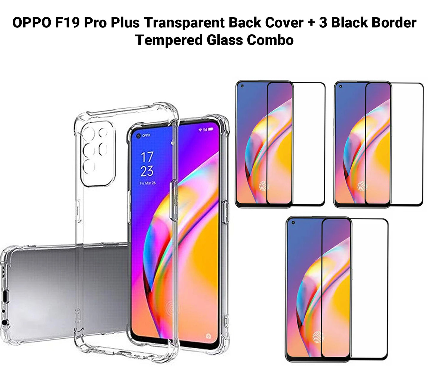 VAKIBO Super Premium Soft TPU Transparent Case With Dustplug,Side Grip,Corner Protection,lanyard Cuts,Camera Protection Suitable for Oppo F19 Pro Plus
