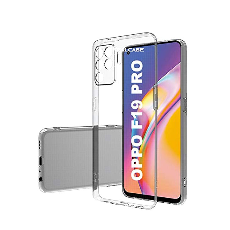 VAKIBO Super Premium Soft TPU Transparent Case With Dustplug,Side Grip,Corner Protection,lanyard Cuts,Camera Protection Suitable for Oppo F19 Pro