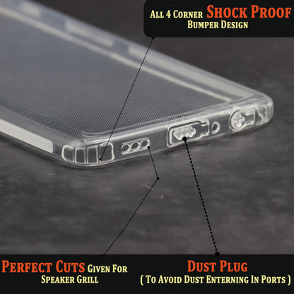 VAKIBO Super Premium Soft TPU Transparent Case With Dustplug,Side Grip,Corner Protection,lanyard Cuts,Camera Protection Suitable for Oppo F19 Pro