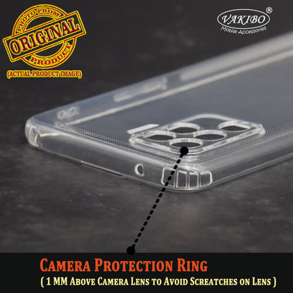 VAKIBO Super Premium Soft TPU Transparent Case With Dustplug,Side Grip,Corner Protection,lanyard Cuts,Camera Protection Suitable for Oppo F19 Pro