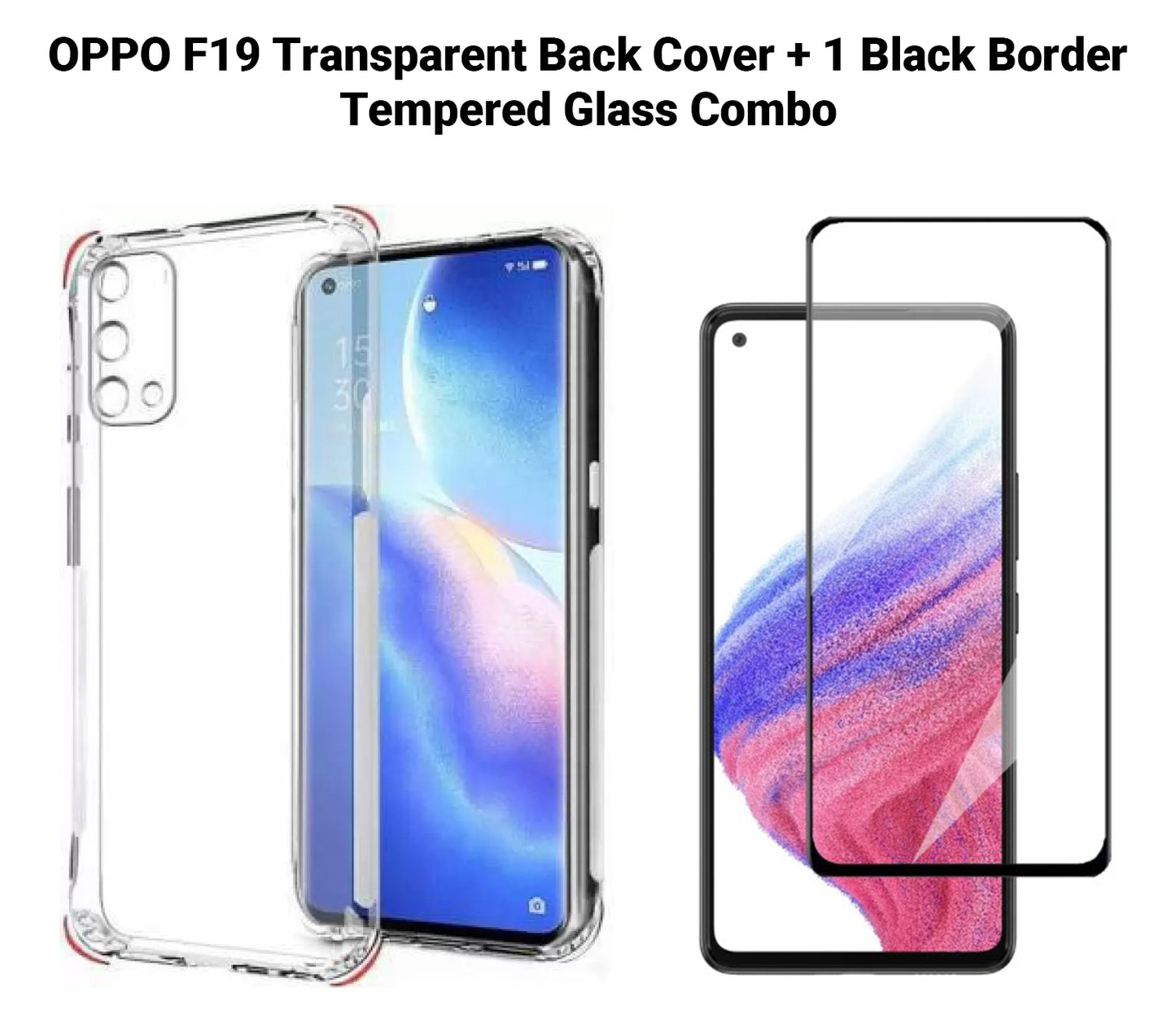 VAKIBO Premium Clear 1.5MM Thick Transparent Soft TPU Rubber Back Cover Case With Camera Protection Suitable for Oppo F19