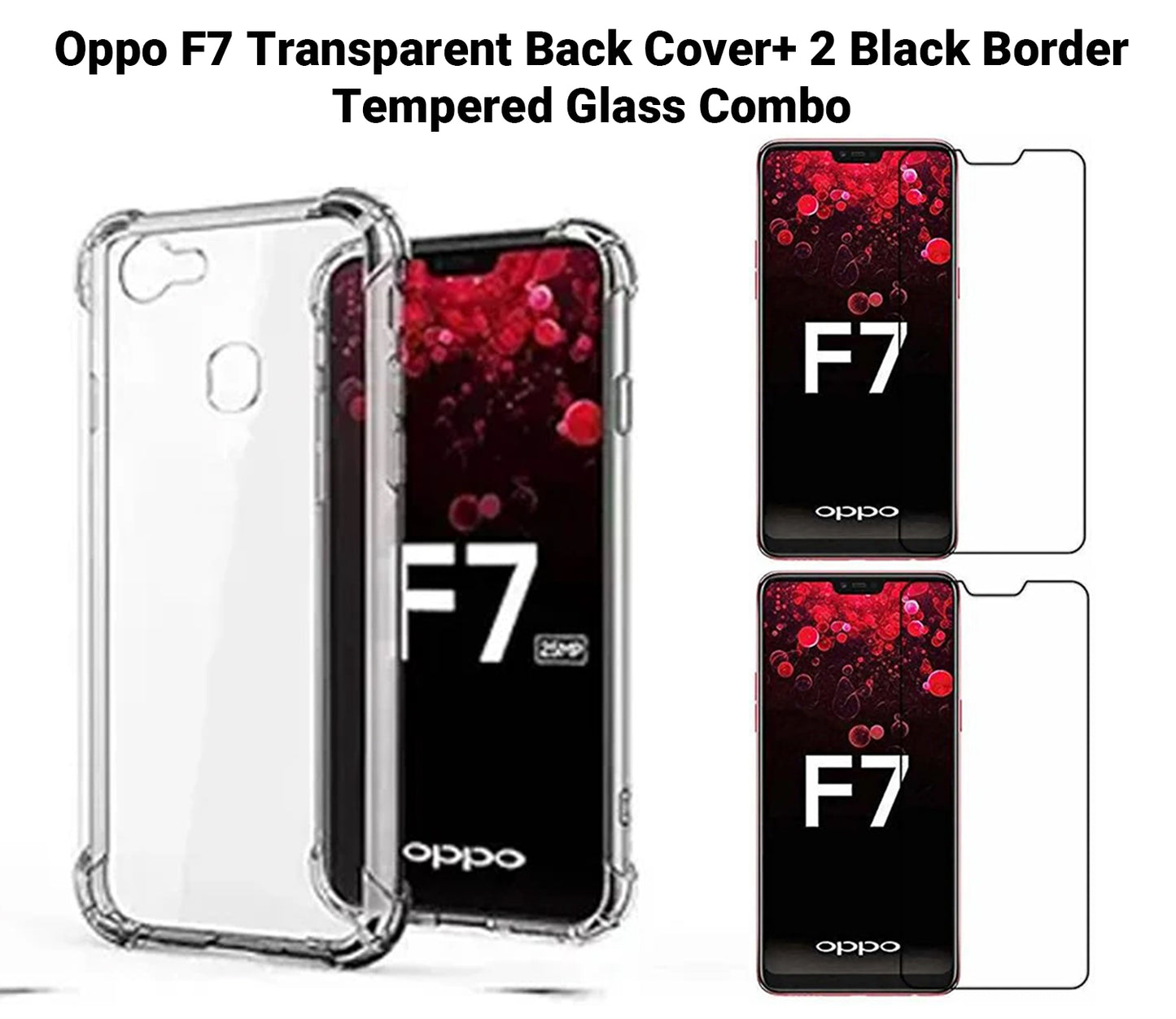 VAKIBO Super Premium Soft TPU Transparent Case With Dustplug,Side Grip,Corner Protection,lanyard Cuts,Camera Protection Suitable for Oppo F7