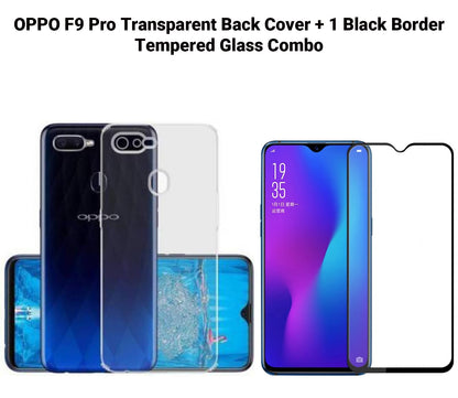 VAKIBO Super Premium Soft TPU Transparent Case With Dustplug,Side Grip,Corner Protection,lanyard Cuts,Camera Protection Suitable for Oppo F9 Pro