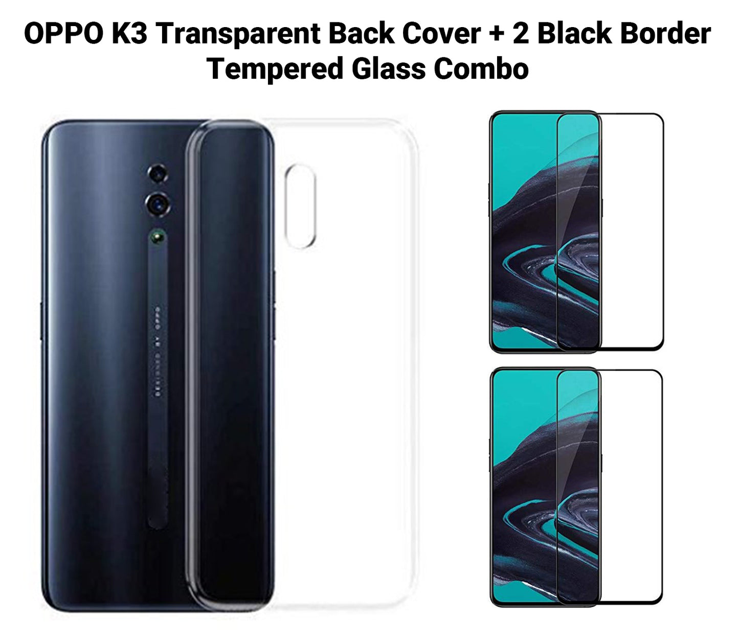 VAKIBO Super Premium Soft TPU Transparent Case With Dustplug,Side Grip,Corner Protection,lanyard Cuts,Camera Protection Suitable for Oppo K3