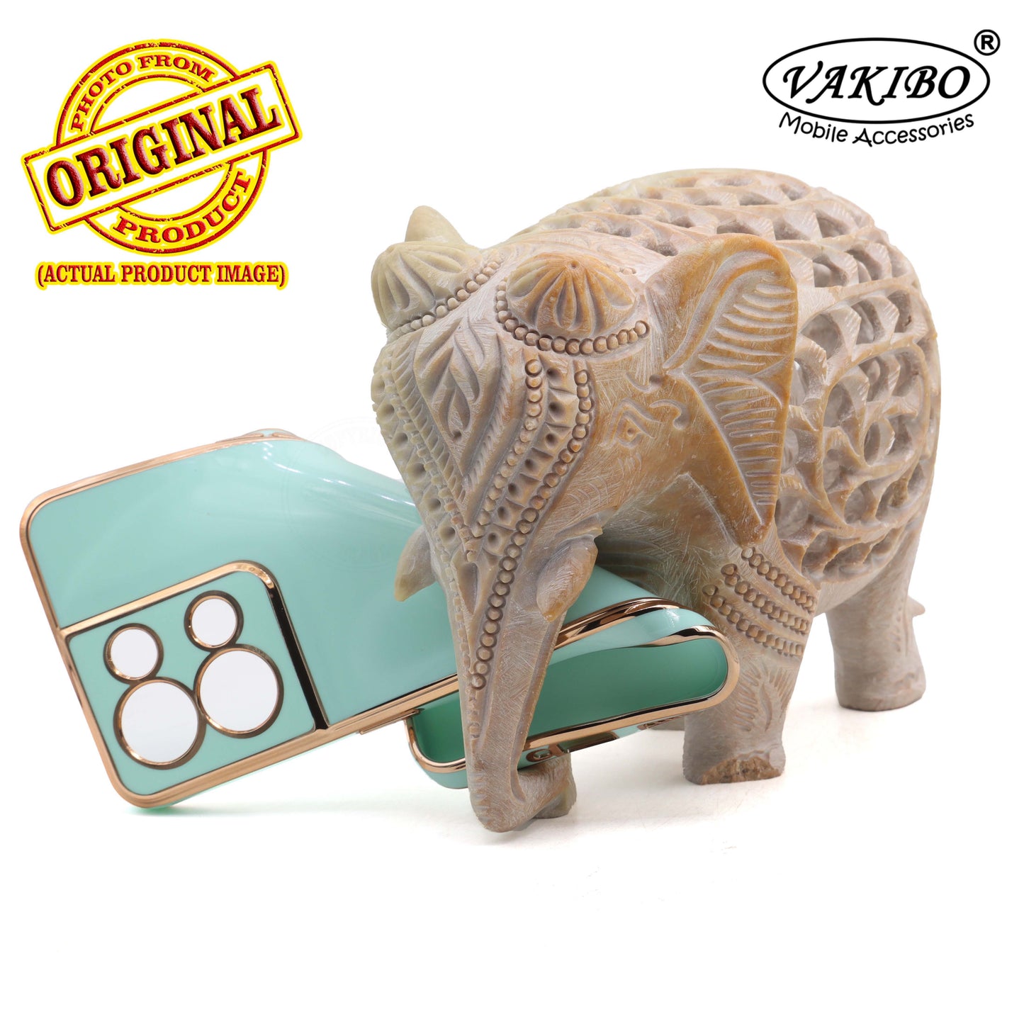 VAKIBO Golden Chrome Border Pista Coloured Soft TPU Back Cover Case With Camera Protection Suitable for Oppo Reno 8