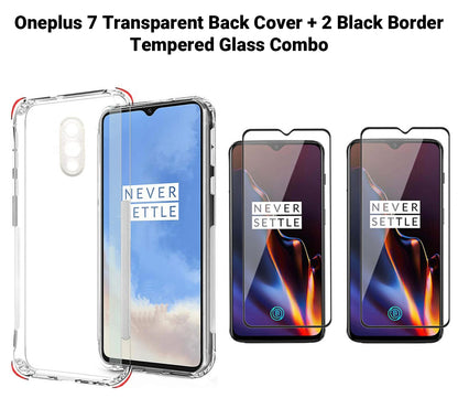 VAKIBO Super Premium Soft TPU Transparent Case With Dustplug,Side Grip,Corner Protection,lanyard Cuts,Camera Protection Suitable for Oneplus 7