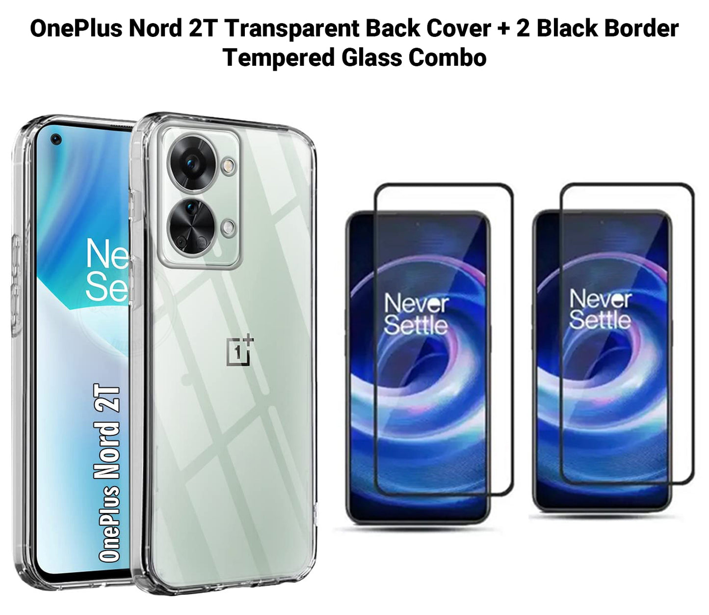 VAKIBO Super Premium Soft TPU Transparent Case With Dustplug,Side Grip,Corner Protection,lanyard Cuts,Camera Protection Suitable for OnePlus Nord 2T