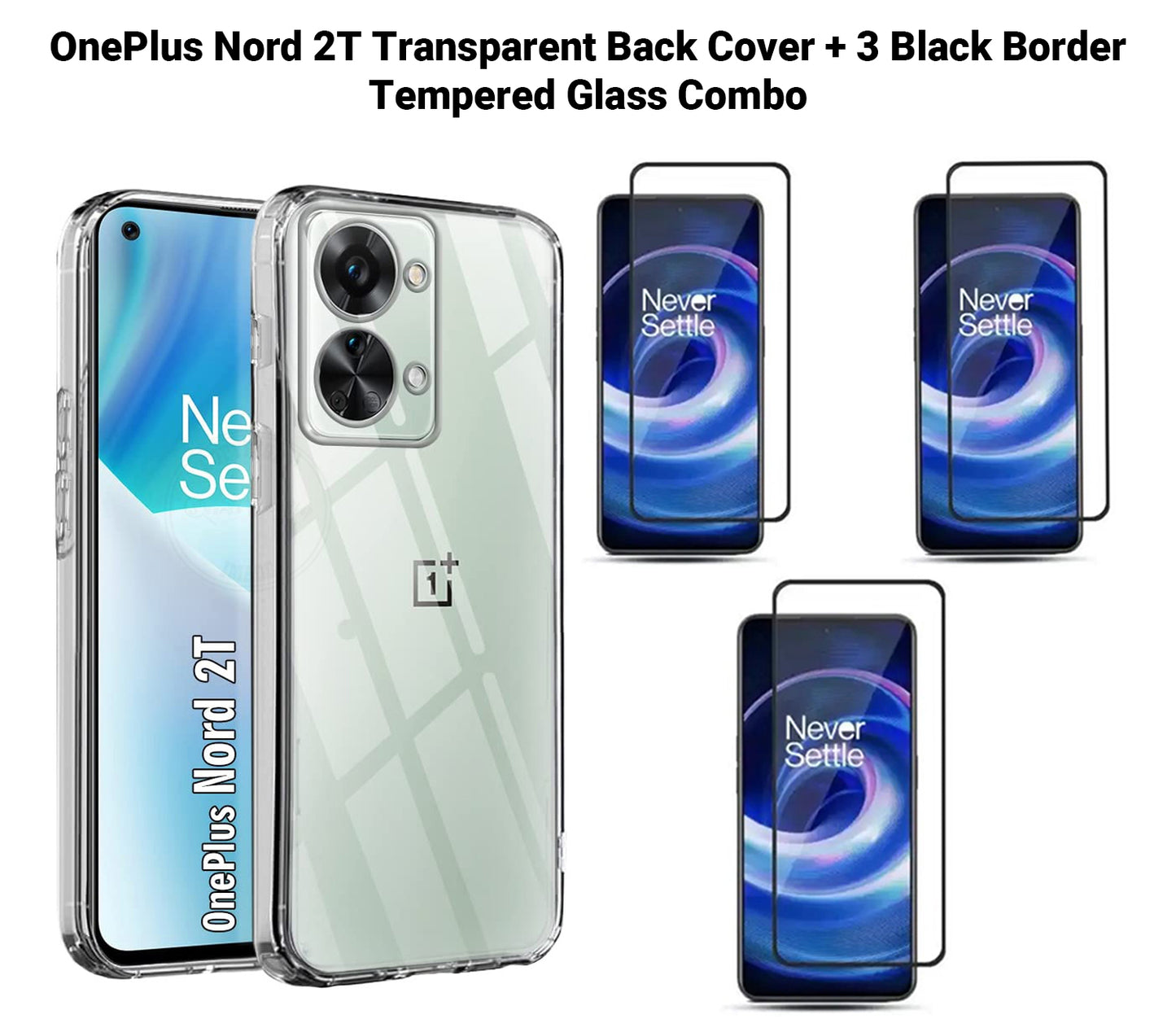 VAKIBO Super Premium Soft TPU Transparent Case With Dustplug,Side Grip,Corner Protection,lanyard Cuts,Camera Protection Suitable for OnePlus Nord 2T