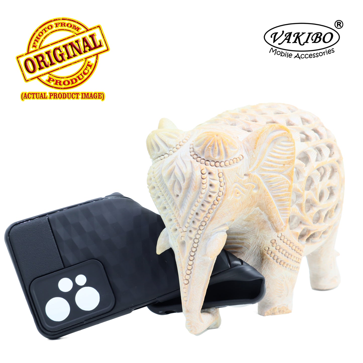 VAKIBO Parallax Design Black Coloured Soft TPU Rubber Back Cover Case With Camera Protection Ring Suitable for OnePlus Nord CE2 Lite