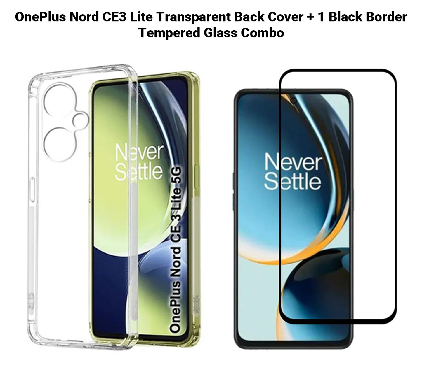 VAKIBO Premium Clear 1.5MM Thick Transparent Soft TPU Rubber Back Cover Case With Camera Protection Suitable for OnePlus Nord CE3 Lite