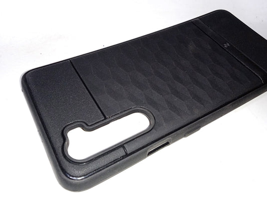 VAKIBO Parallax Design Black Coloured Made with Soft Rubber TPU Back Cover Case Camera Protection Ring Suitable for OnePlus Nord