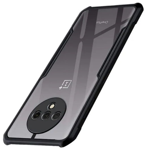 VAKIBO Super Premium Black Border Transparent Case With Corner Protection & Camera Protection Suitable for Oneplus 7T