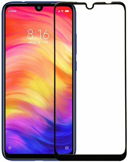 Super Premium Quality Tempered Glass Screen Guard Protector With Black Border Suitable For Mi Redmi Note 7