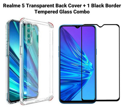 VAKIBO Super Premium Soft TPU Transparent Case With Dustplug,Side Grip,Corner Protection,lanyard Cuts,Camera Protection Suitable for Realme 5