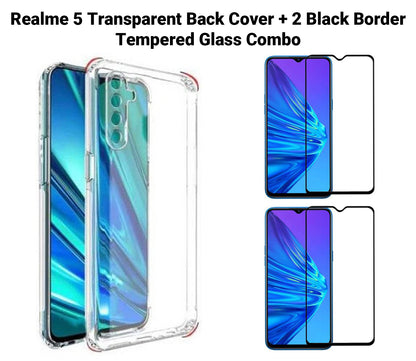 VAKIBO Super Premium Soft TPU Transparent Case With Dustplug,Side Grip,Corner Protection,lanyard Cuts,Camera Protection Suitable for Realme 5