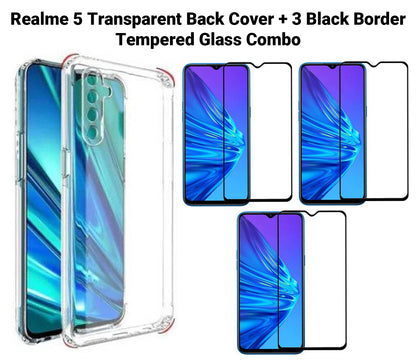 VAKIBO Super Premium Soft TPU Transparent Case With Dustplug,Side Grip,Corner Protection,lanyard Cuts,Camera Protection Suitable for Realme 5