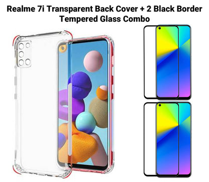 VAKIBO Super Premium Soft TPU Transparent Case With Dustplug,Side Grip,Corner Protection,lanyard Cuts,Camera Protection Suitable for Realme 7i