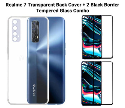 VAKIBO Super Premium Soft TPU Transparent Case With Dustplug,Side Grip,Corner Protection,lanyard Cuts,Camera Protection Suitable for Realme 7