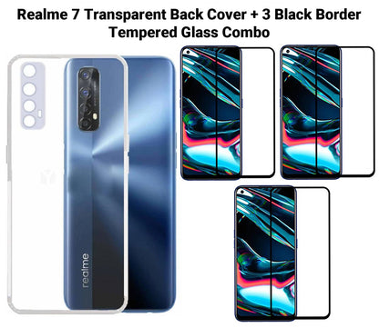 VAKIBO Super Premium Soft TPU Transparent Case With Dustplug,Side Grip,Corner Protection,lanyard Cuts,Camera Protection Suitable for Realme 7