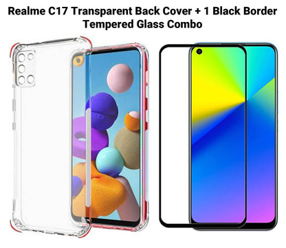 VAKIBO Super Premium Soft TPU Transparent Case With Dustplug,Side Grip,Corner Protection,lanyard Cuts,Camera Protection Suitable for Realme C17