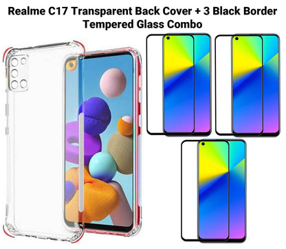 VAKIBO Super Premium Soft TPU Transparent Case With Dustplug,Side Grip,Corner Protection,lanyard Cuts,Camera Protection Suitable for Realme C17