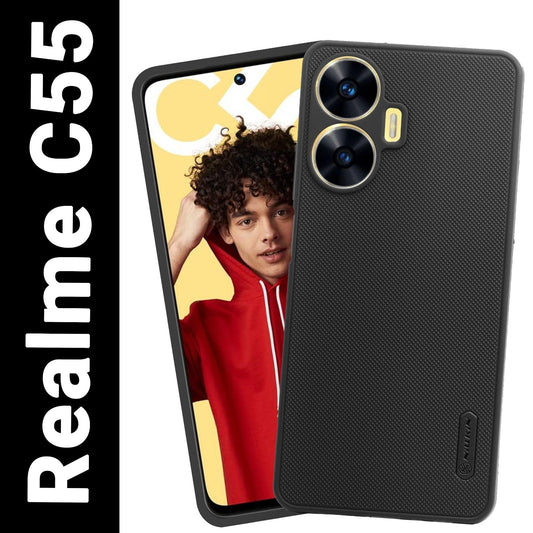 VAKIBO Niukin Dotted Black Coloured Made with Silicon Rubber TPU Back Cover Case Suitable for Realme Narzo N55