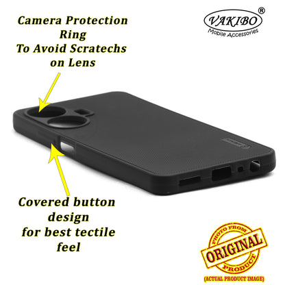 VAKIBO Niukin Dotted Black Coloured Made with Silicon Rubber TPU Back Cover Case Suitable for Realme Narzo N55