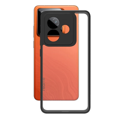 VAKIBO Best Selling Black and Transparent Coloured Made With Soft TPU and Acrylic Back Cover Case With 4 Corner and Camera Protection Suitable for Realme GT 7T