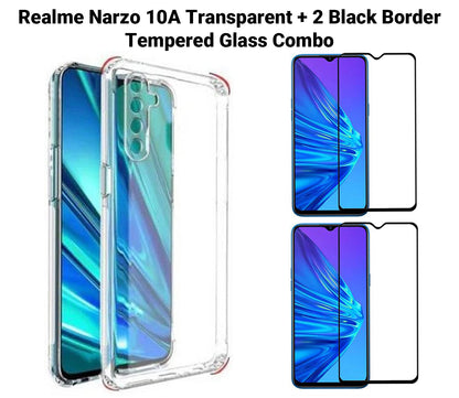 VAKIBO Super Premium Soft TPU Transparent Case With Dustplug,Side Grip,Corner Protection,lanyard Cuts,Camera Protection Suitable for Realme Narzo 10A