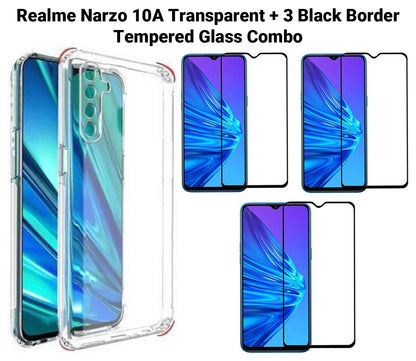 VAKIBO Super Premium Soft TPU Transparent Case With Dustplug,Side Grip,Corner Protection,lanyard Cuts,Camera Protection Suitable for Realme Narzo 10A