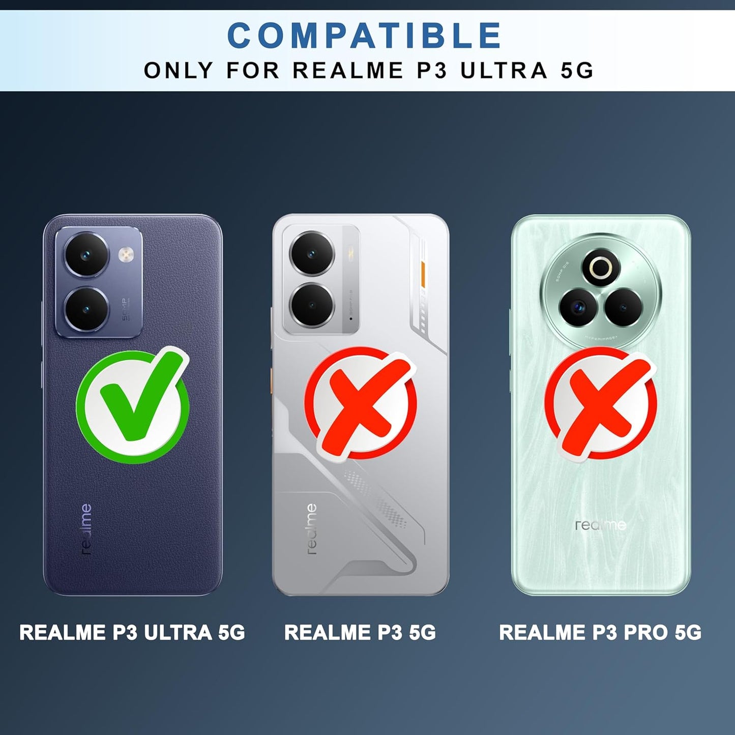 VAKIBO Best Selling Black and Transparent Coloured Made With Soft TPU and Acrylic Back Cover Case With 4 Corner and Camera Protection Suitable for Realme P3 Ultra