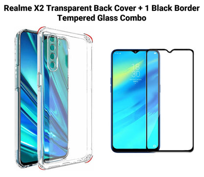 VAKIBO Super Premium Soft TPU Transparent Case With Dustplug,Side Grip,Corner Protection,lanyard Cuts,Camera Protection Suitable for Realme X2