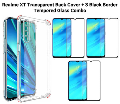 VAKIBO Super Premium Soft TPU Transparent Case With Dustplug,Side Grip,Corner Protection,lanyard Cuts,Camera Protection Suitable for Realme XT