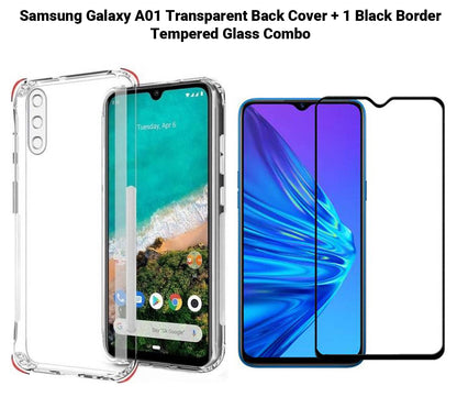 VAKIBO Super Premium Soft TPU Transparent Case With Dustplug,Side Grip,Corner Protection,lanyard Cuts,Camera Protection Suitable for Samsung A01