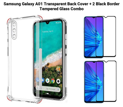 VAKIBO Super Premium Soft TPU Transparent Case With Dustplug,Side Grip,Corner Protection,lanyard Cuts,Camera Protection Suitable for Samsung A01