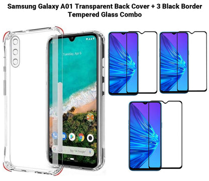 VAKIBO Super Premium Soft TPU Transparent Case With Dustplug,Side Grip,Corner Protection,lanyard Cuts,Camera Protection Suitable for Samsung A01