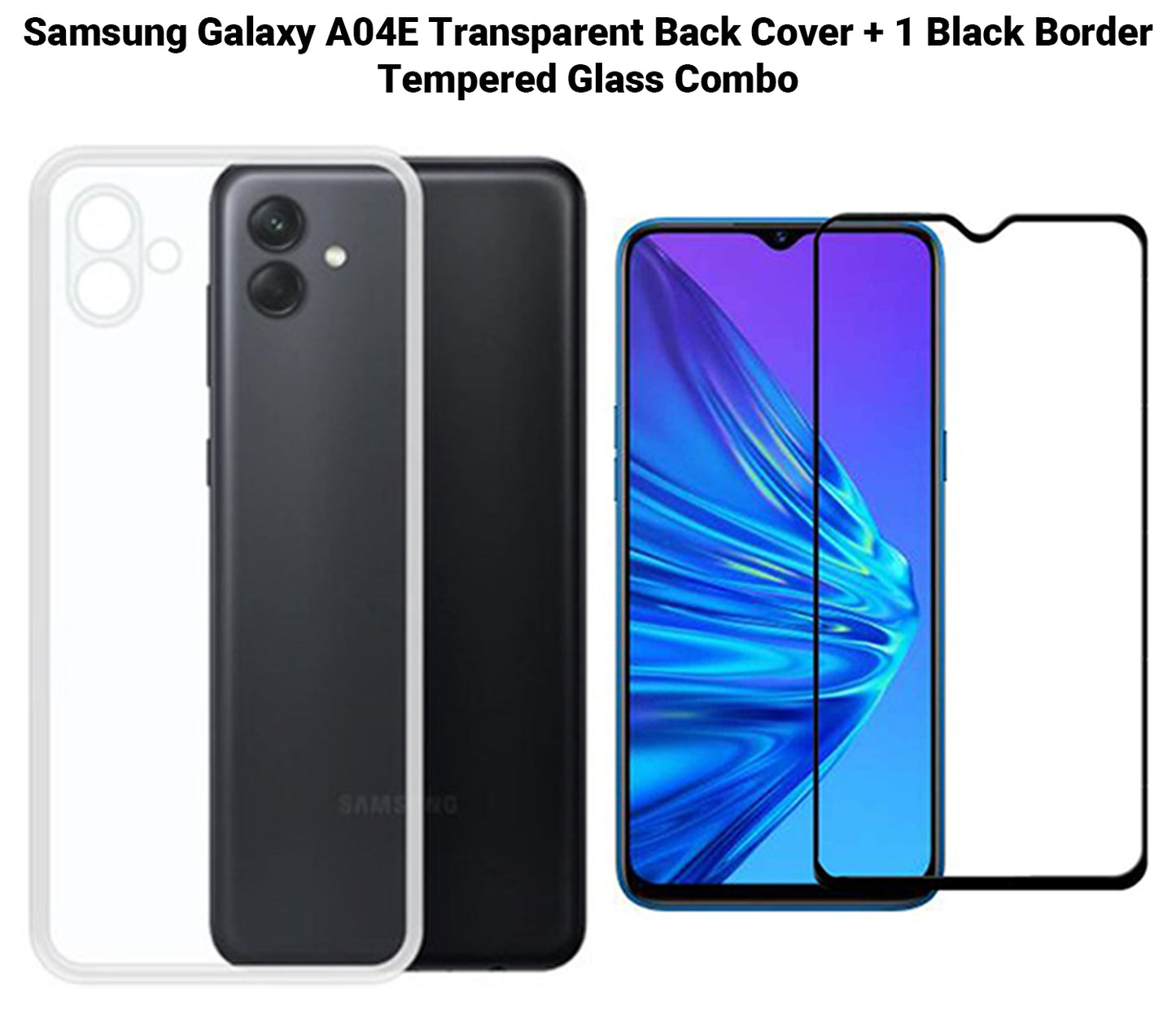 VAKIBO Super Premium Soft TPU Transparent Case With Dustplug,Side Grip,Corner Protection,lanyard Cuts,Camera Protection Suitable for Samsung A04E