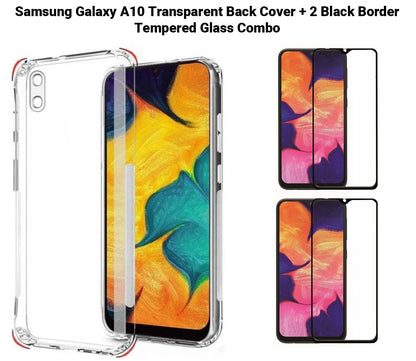 VAKIBO Super Premium Soft TPU Transparent Case With Dustplug,Side Grip,Corner Protection,lanyard Cuts,Camera Protection Suitable for Samsung A10