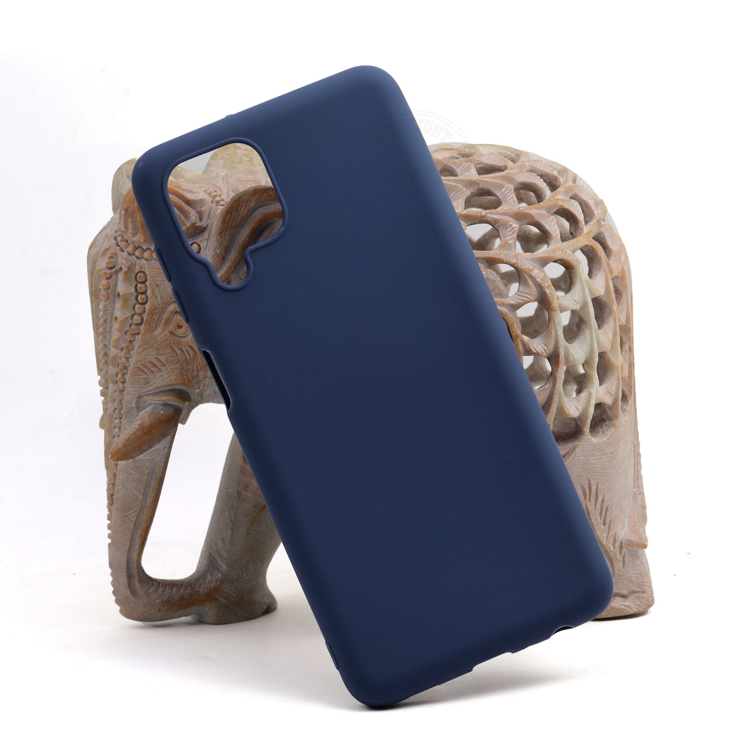 VAKIBO 1.2 MM Thick Blue Coloured Soft TPU Rubber Back Cover Case With Camera Protection Ring Suitable for Samsung Galaxy A22 4G