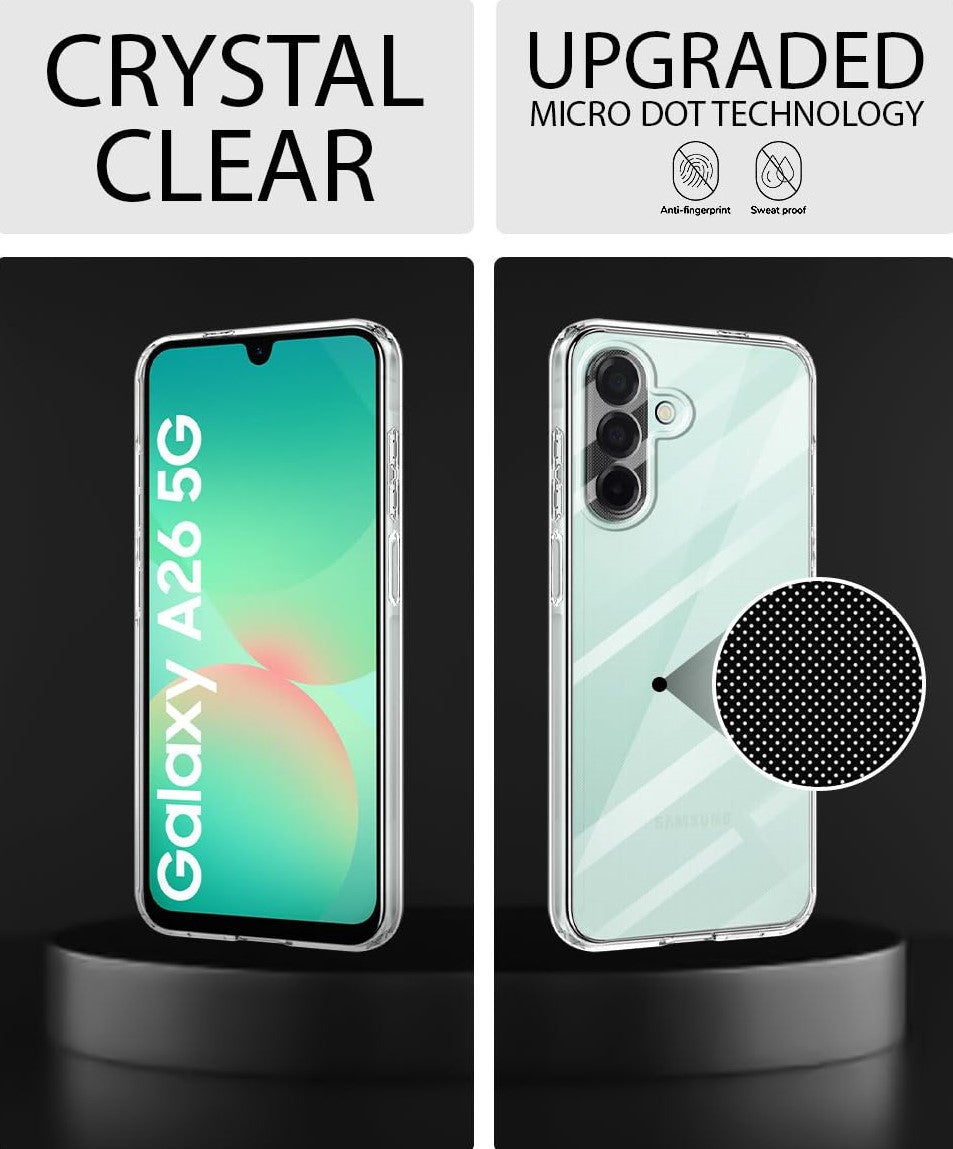 VAKIBO Transparent Back Cover Case Suitable for Samsung Galaxy A26